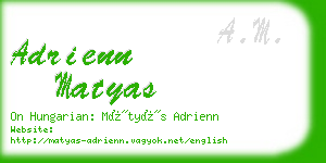 adrienn matyas business card
